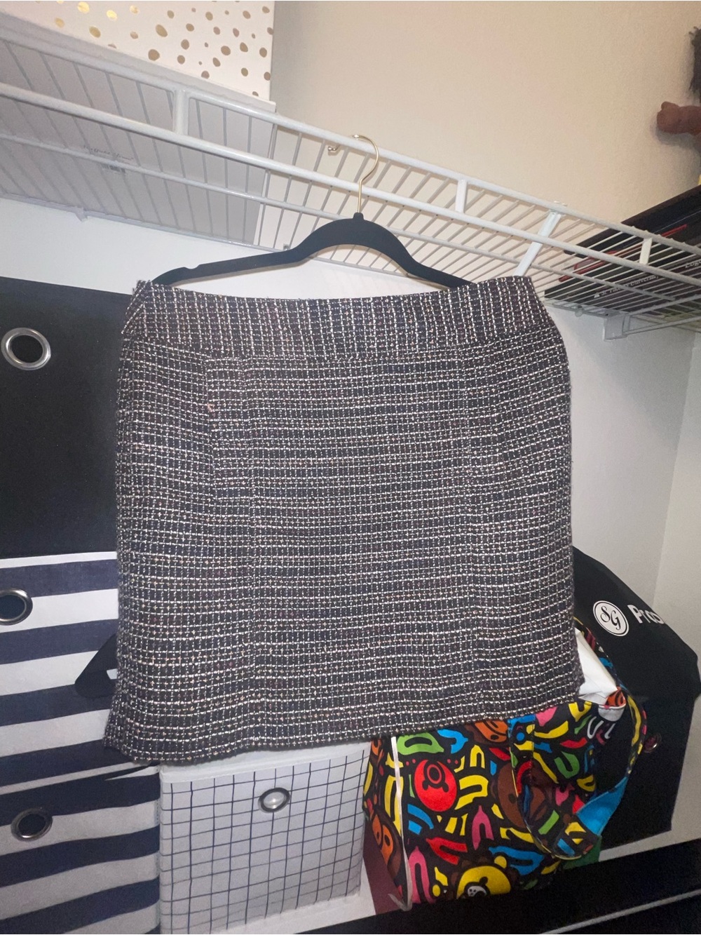 Banana Republic Black and White Tweed Pencil Skirt